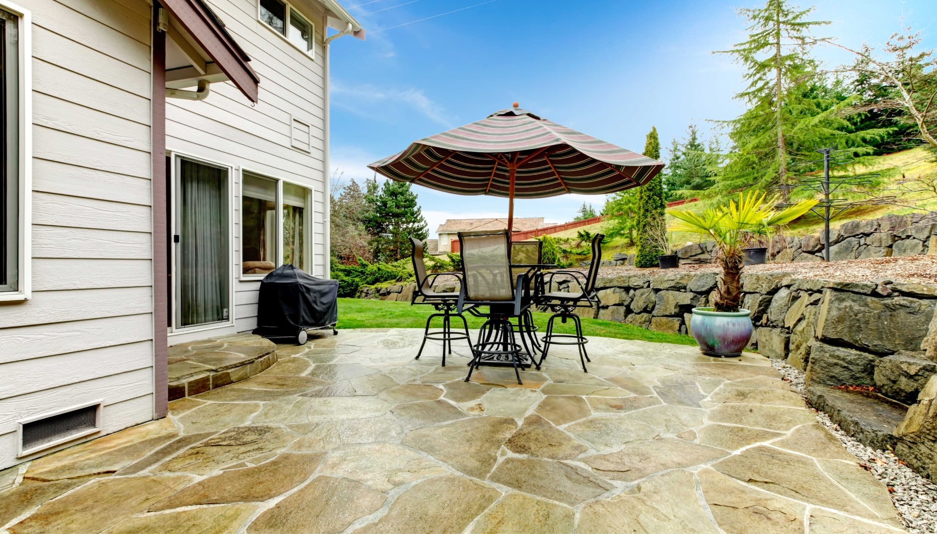 Beautifully Textured and Patterned Concrete Patios in Salt Lake City, Utah area!